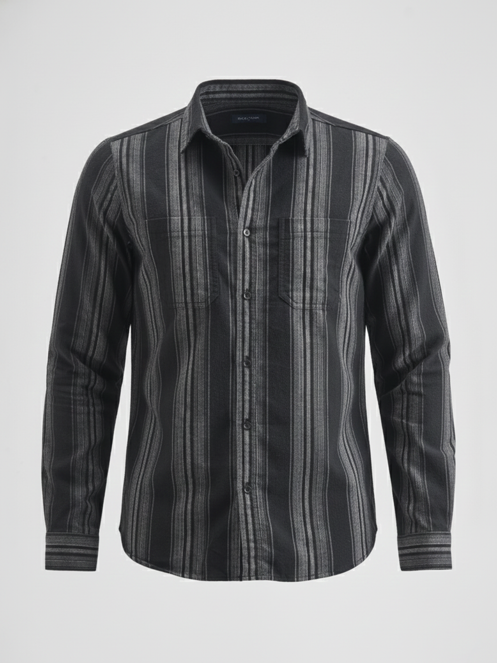 Highlander Men Black Striped Slim Fit Casual Shirt - Black - Image 4
