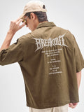 Highlander Men Brown Embroidered Boxy Fit Casual shirt - Brown - Image 1