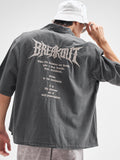 Highlander Men Charcoal Embroidered Oversized Fit Casual Shirt - Charcoal - Image 1