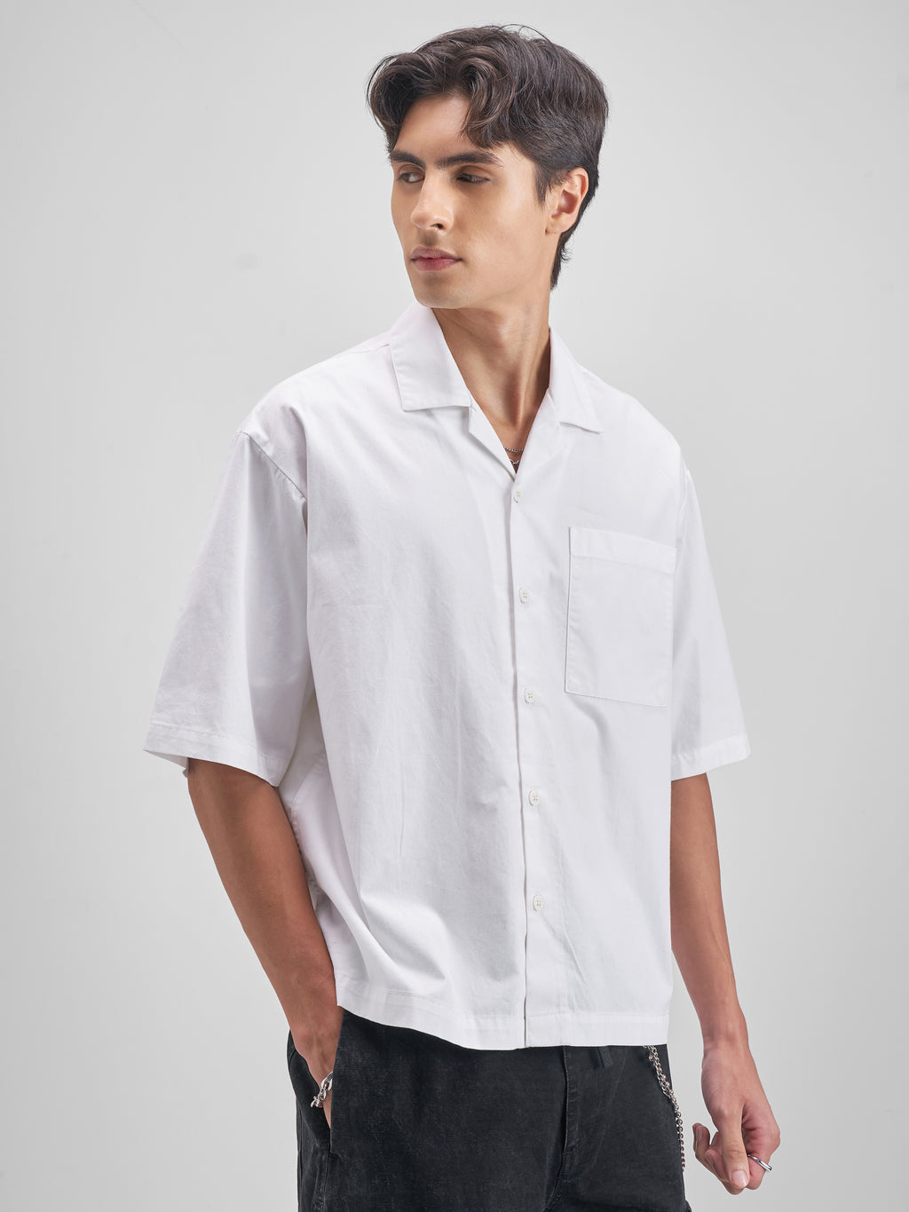 Highlander Men White Printed Boxy Fit Casual shirt - White - Image 6