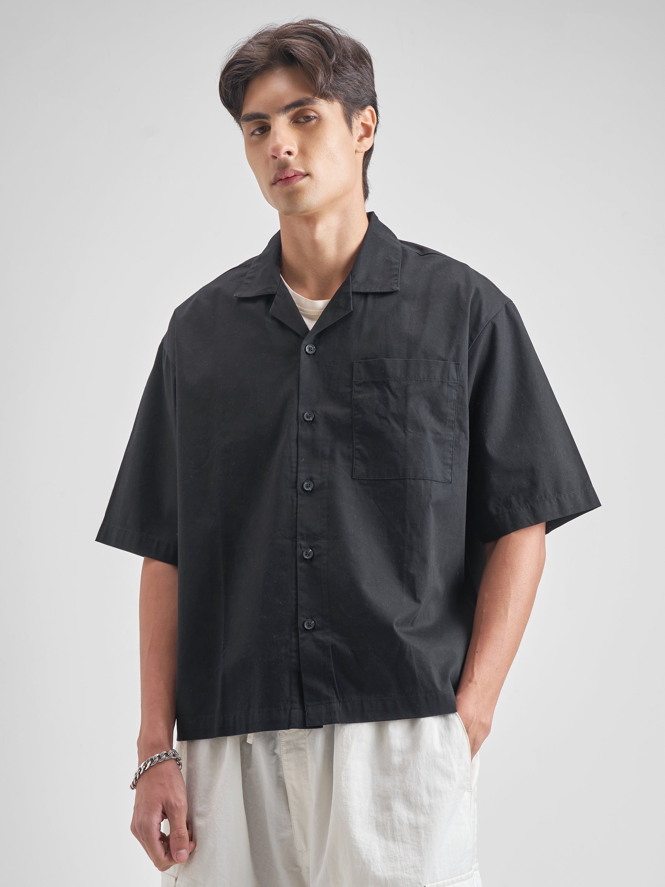 Highlander Men Black Printed Boxy Fit Casual shirt - Black - Image 4