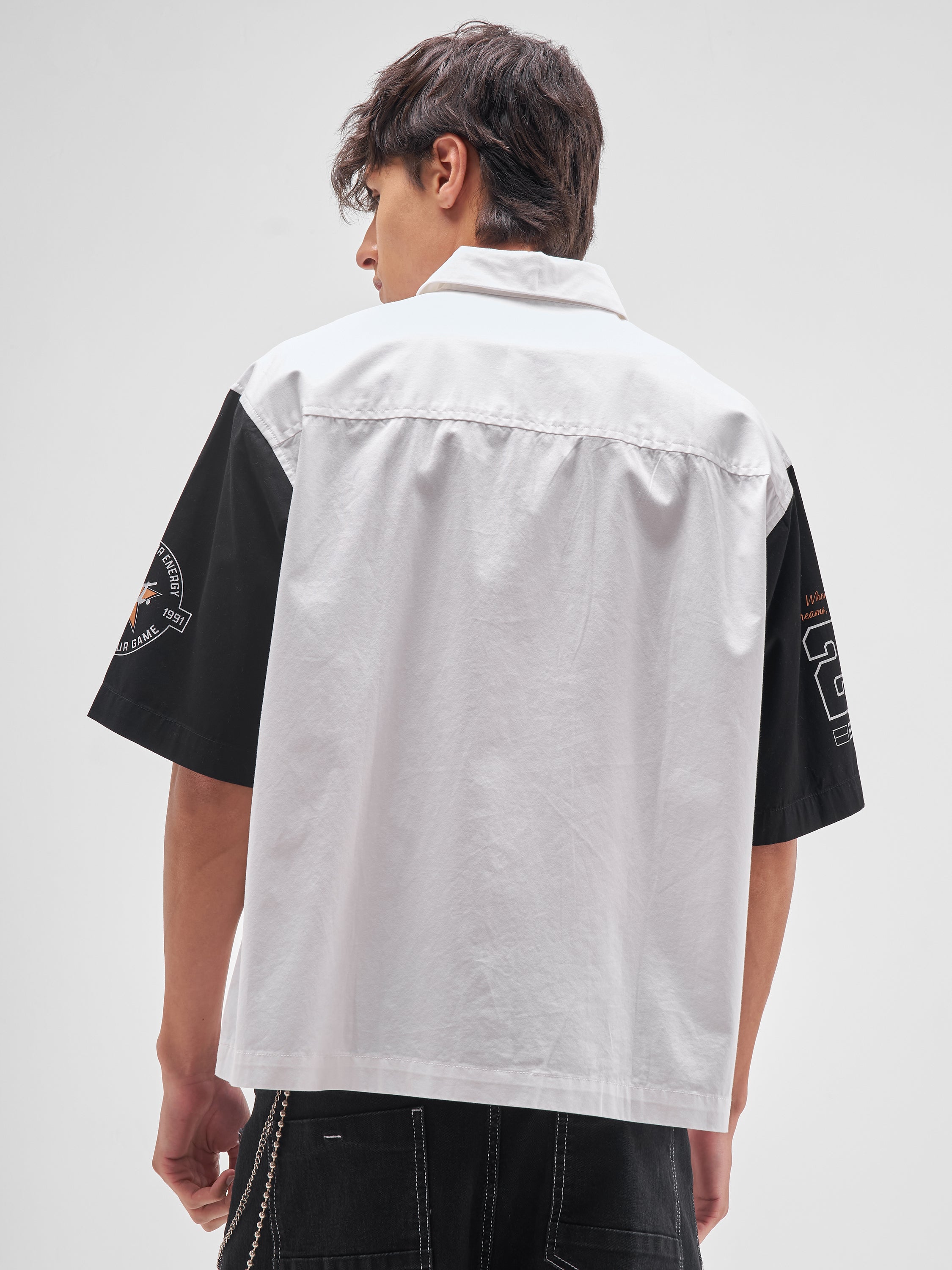 Highlander Men White Printed Boxy Fit Casual Shirt - White - Image 3