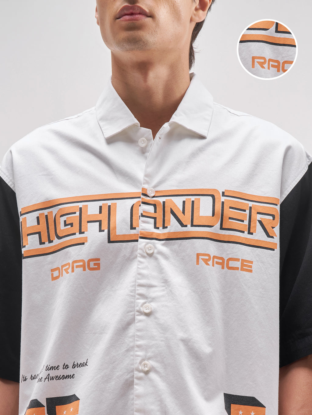 Highlander Men White Printed Boxy Fit Casual Shirt - White - Image 5