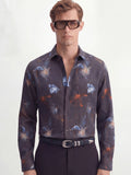 Highlander Men Black Printed Slim Fit Casual Shirt - Black - Image 1