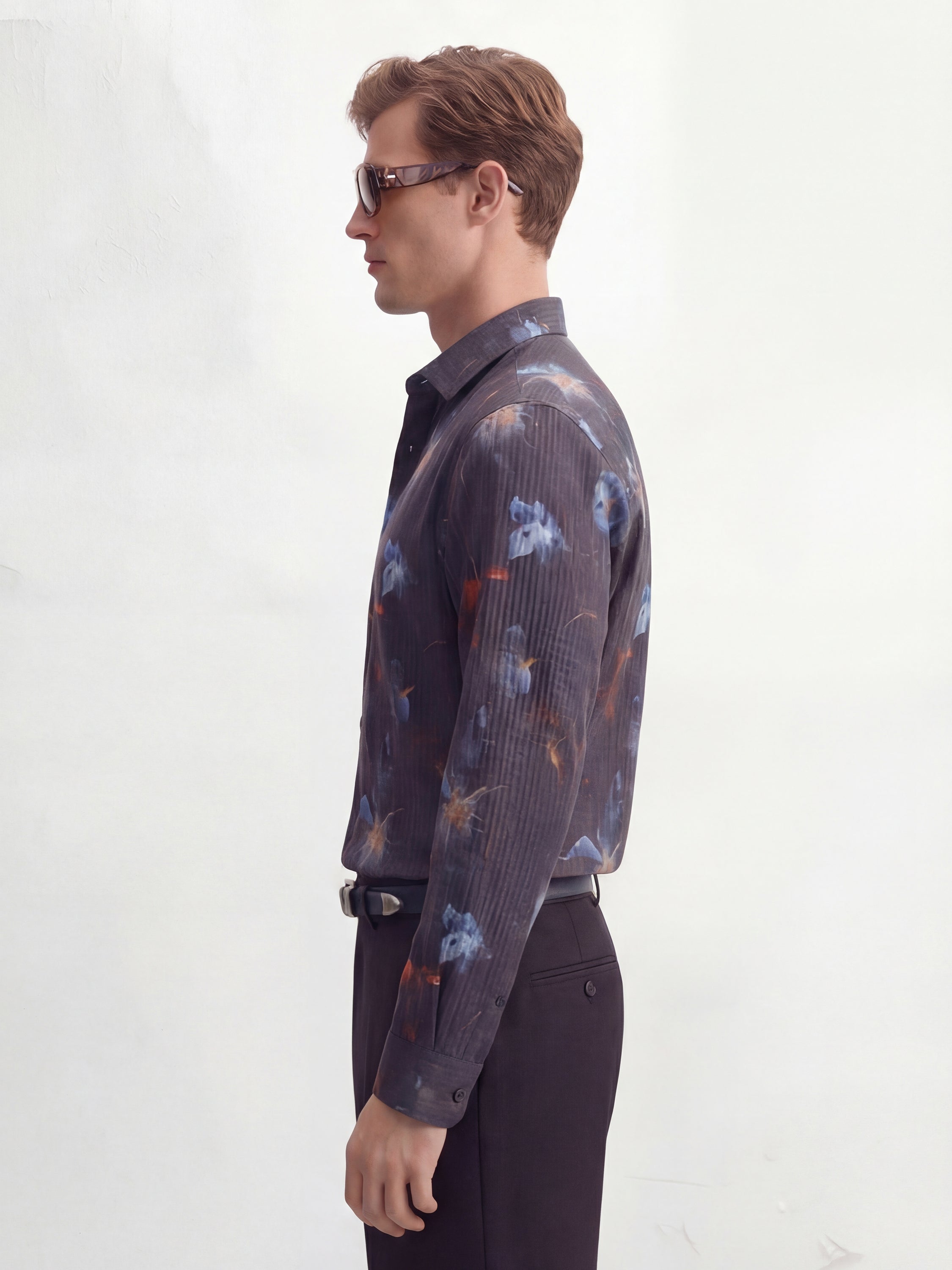 Highlander Men Black Printed Slim Fit Casual Shirt - Black - Image 4