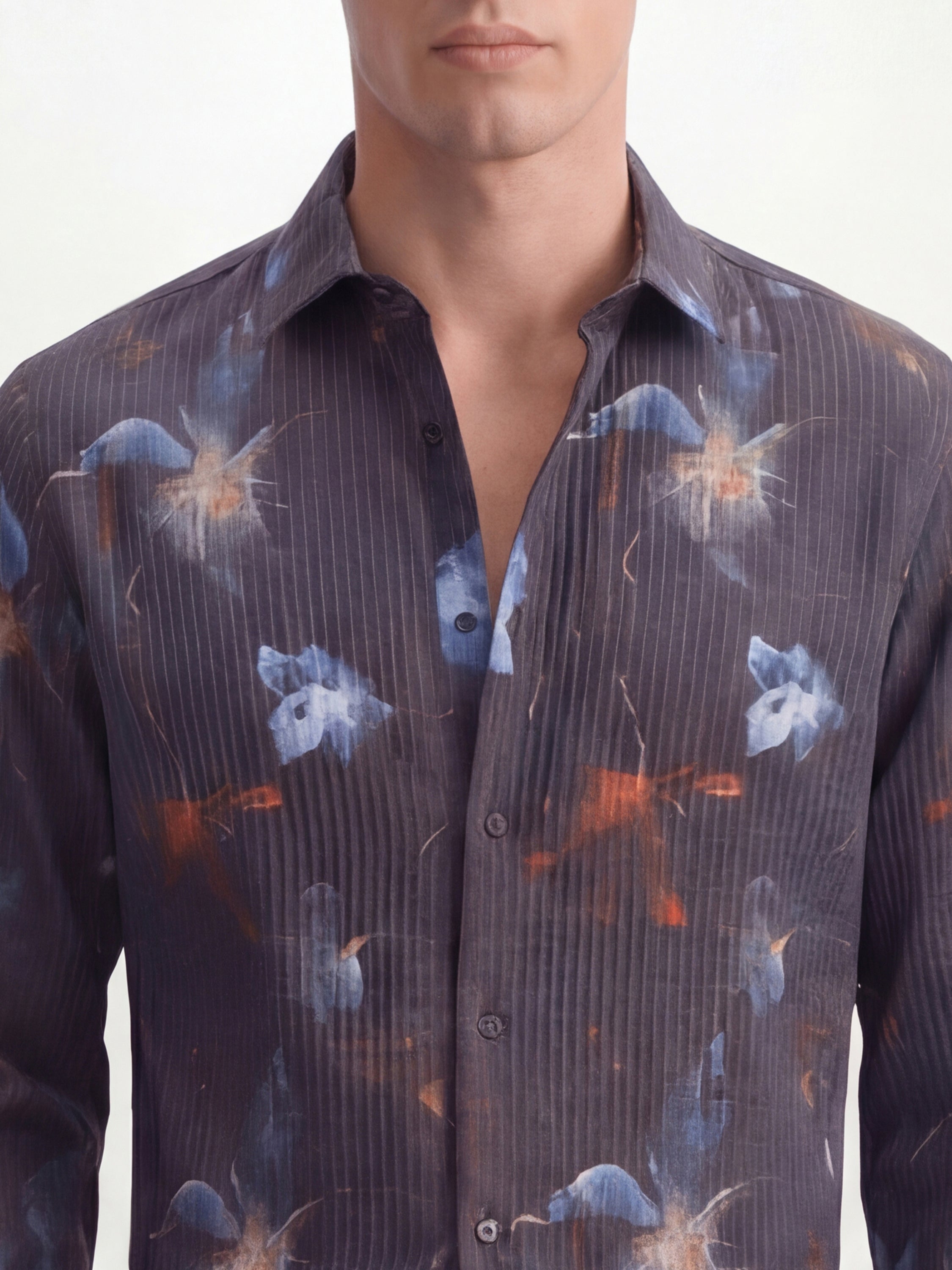 Highlander Men Black Printed Slim Fit Casual Shirt - Black - Image 5
