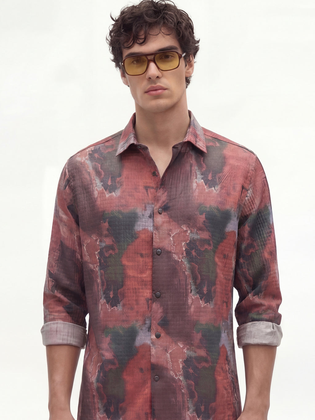 Highlander Men Multi Printed Slim Fit Casual Shirt - Multi - Image 1