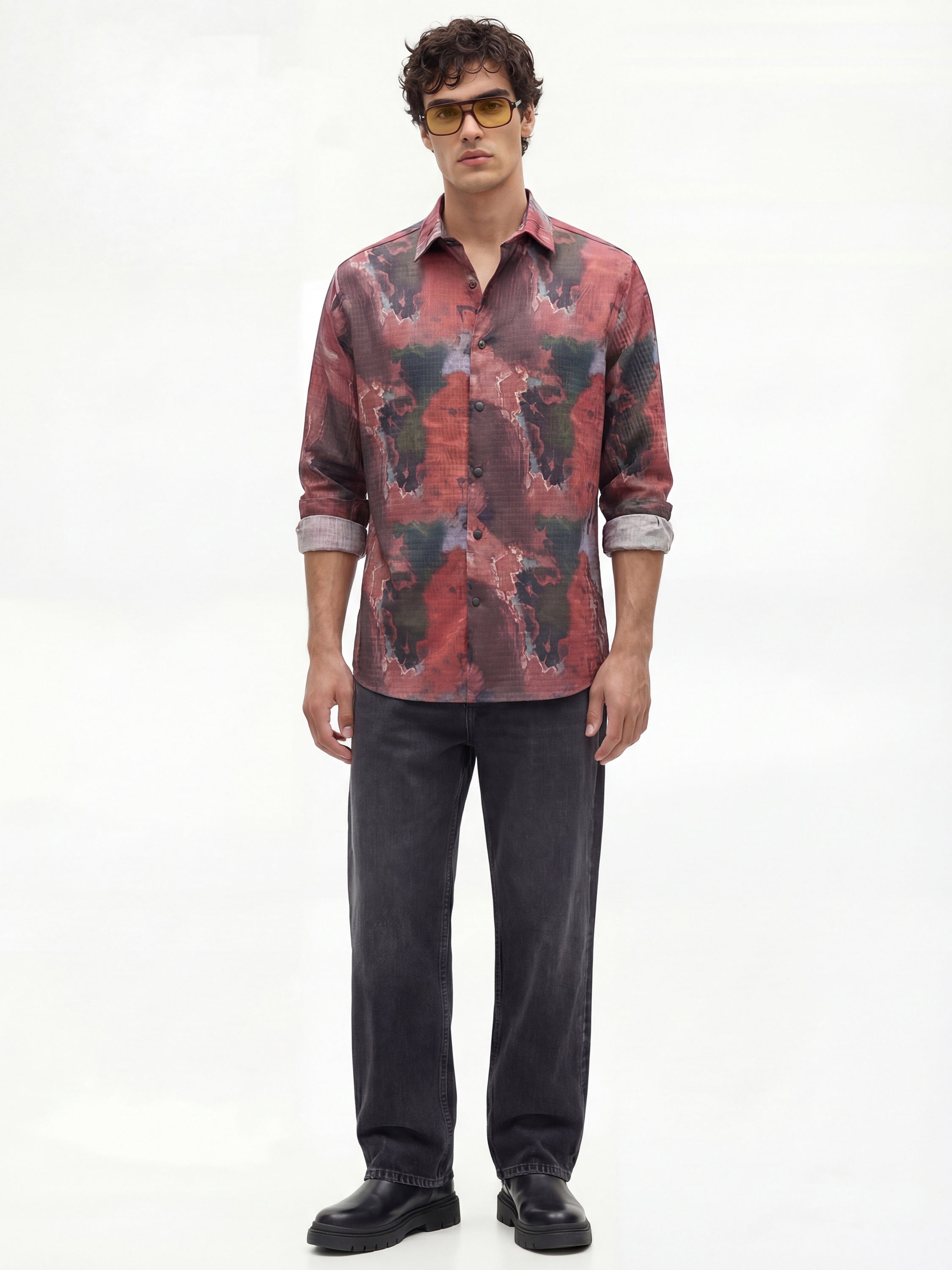 Highlander Men Multi Printed Slim Fit Casual Shirt - Multi - Image 2