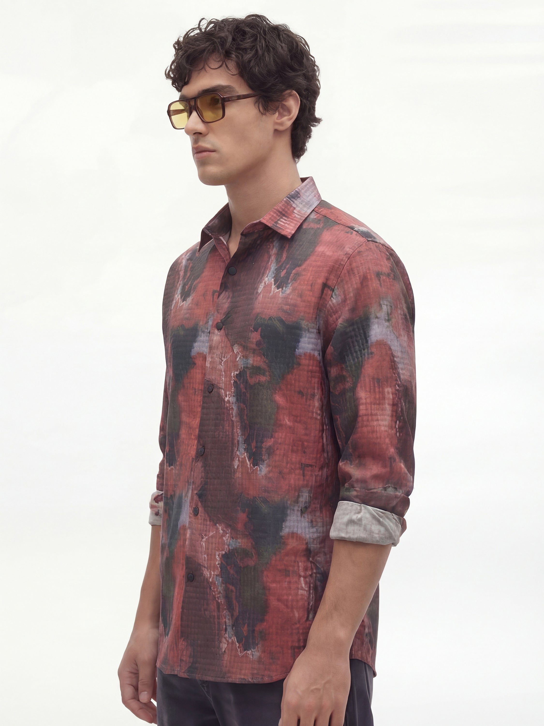 Highlander Men Multi Printed Slim Fit Casual Shirt - Multi - Image 4