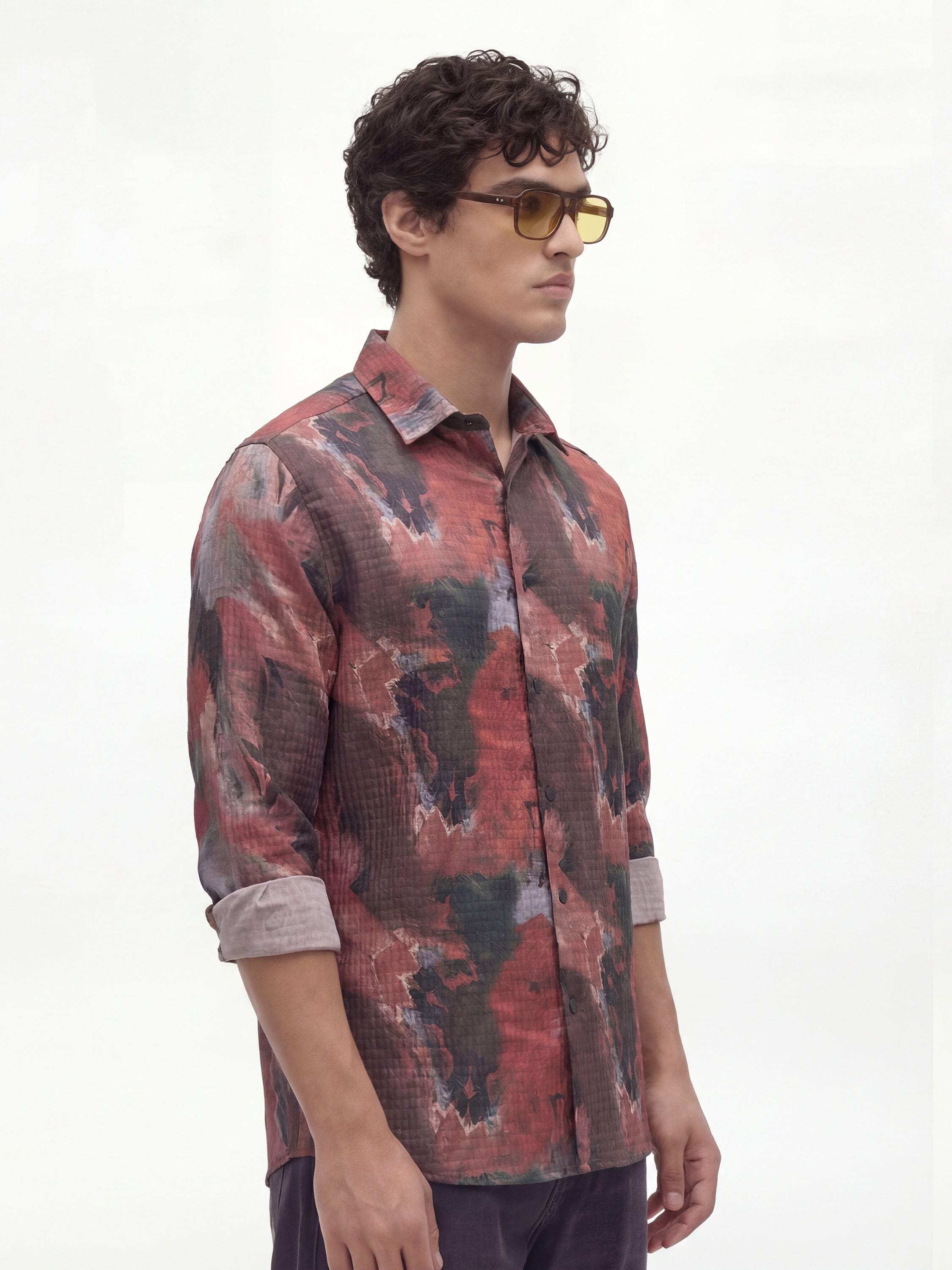 Highlander Men Multi Printed Slim Fit Casual Shirt - Multi - Image 6
