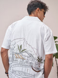 Highlander Men White Embroidered Relaxed Fit Casual Shirt - White - Image 1