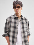 Highlander Men Black Checked Relaxed Fit Casual Shirt - Black - Image 1