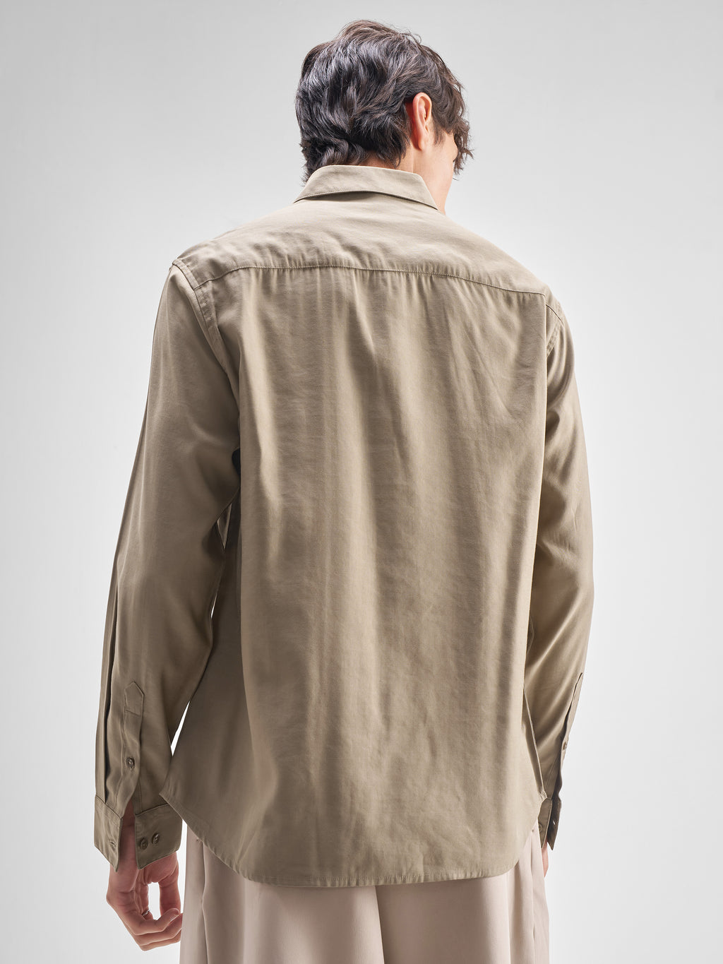 Highlander Men Tan Solid Slim Fit Casual Shirt - Tan - Image 3