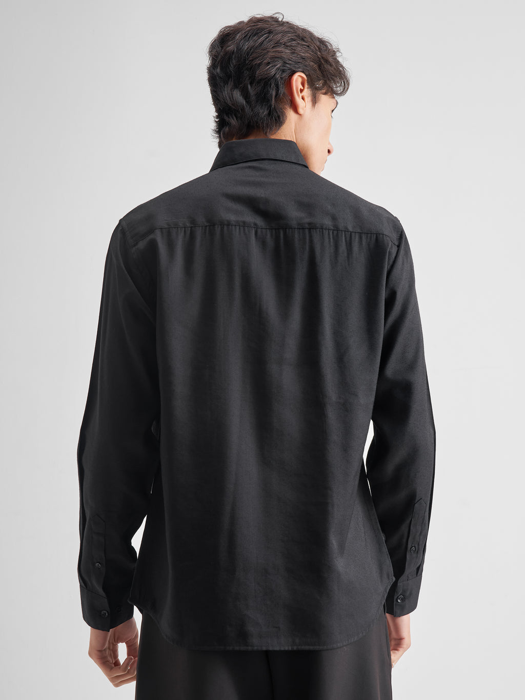 Highlander Men Black Solid Regular Fit Casual Shirt - Black - Image 3