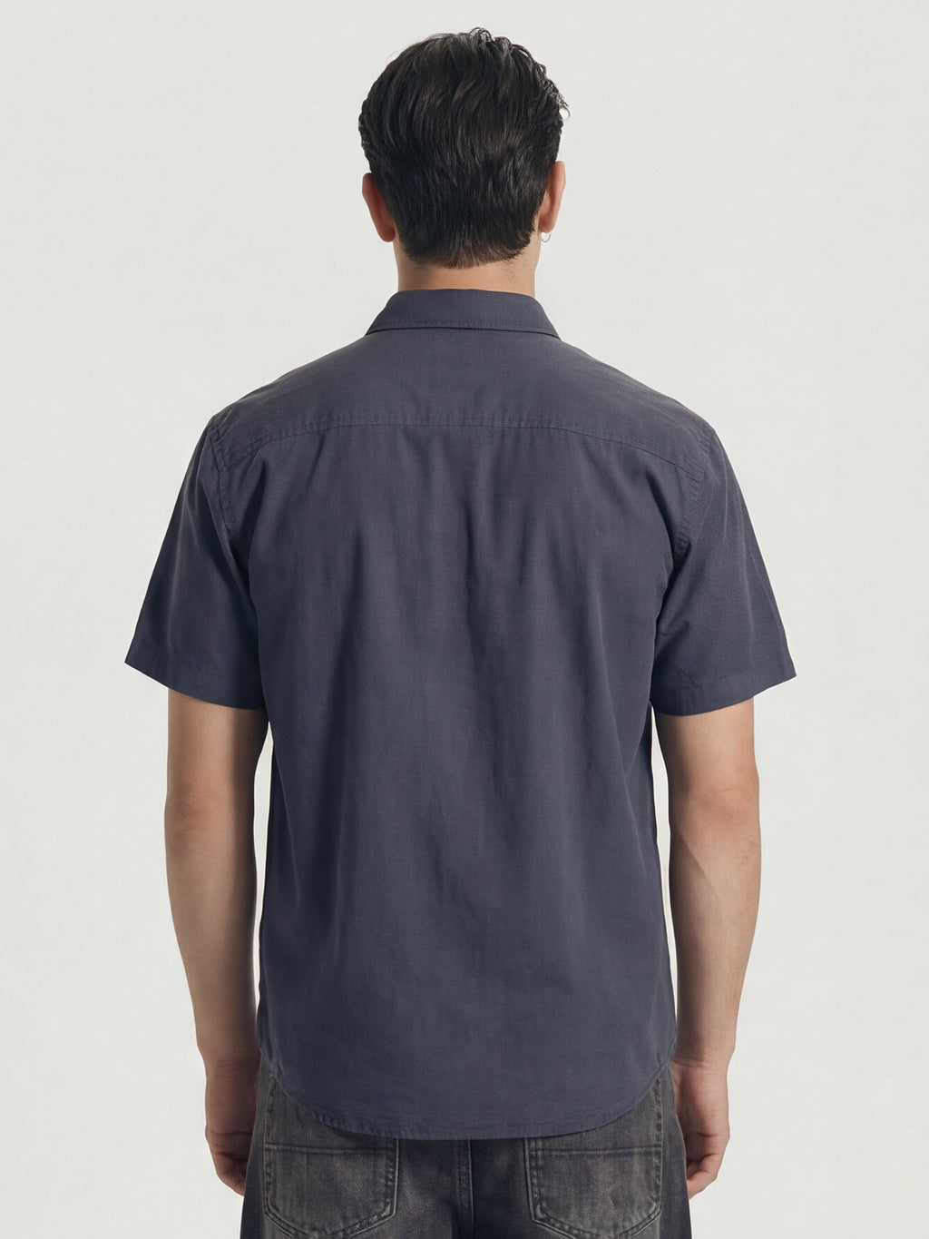 Highlander Men Blue Solid Relaxed Fit Casual Shirt - Blue - Image 3