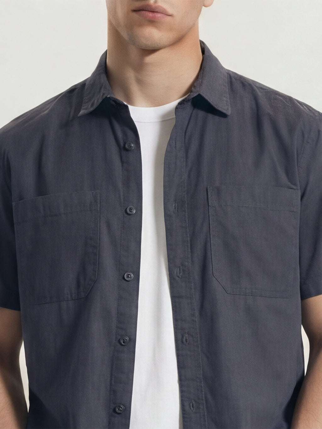 Highlander Men Blue Solid Relaxed Fit Casual Shirt - Blue - Image 5