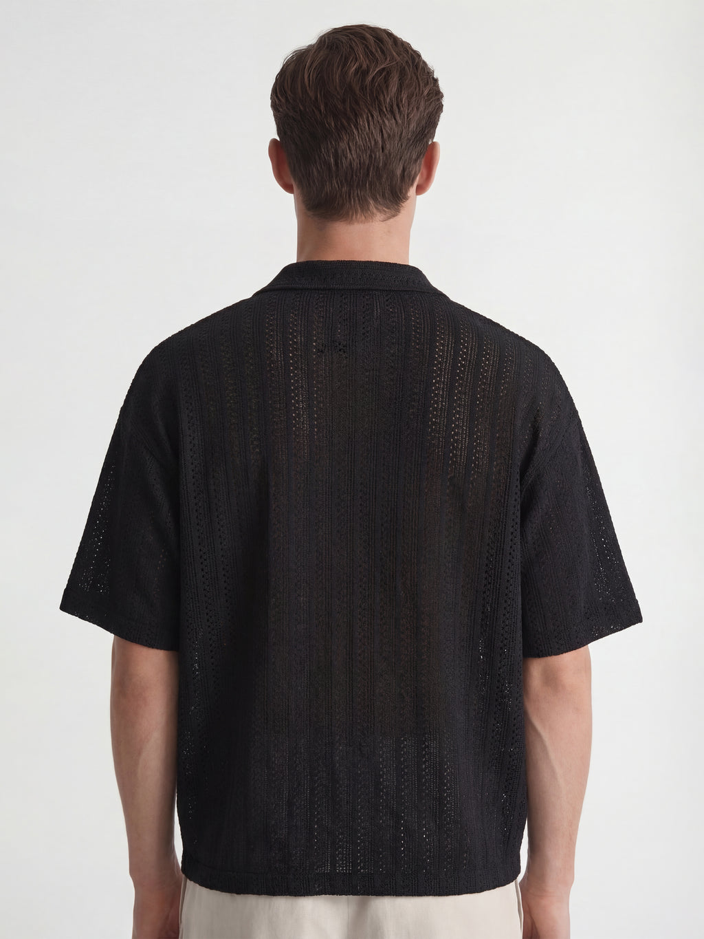 Highlander Men Black Self Design Relaxed Fit Casual Shirt - Black - Image 3