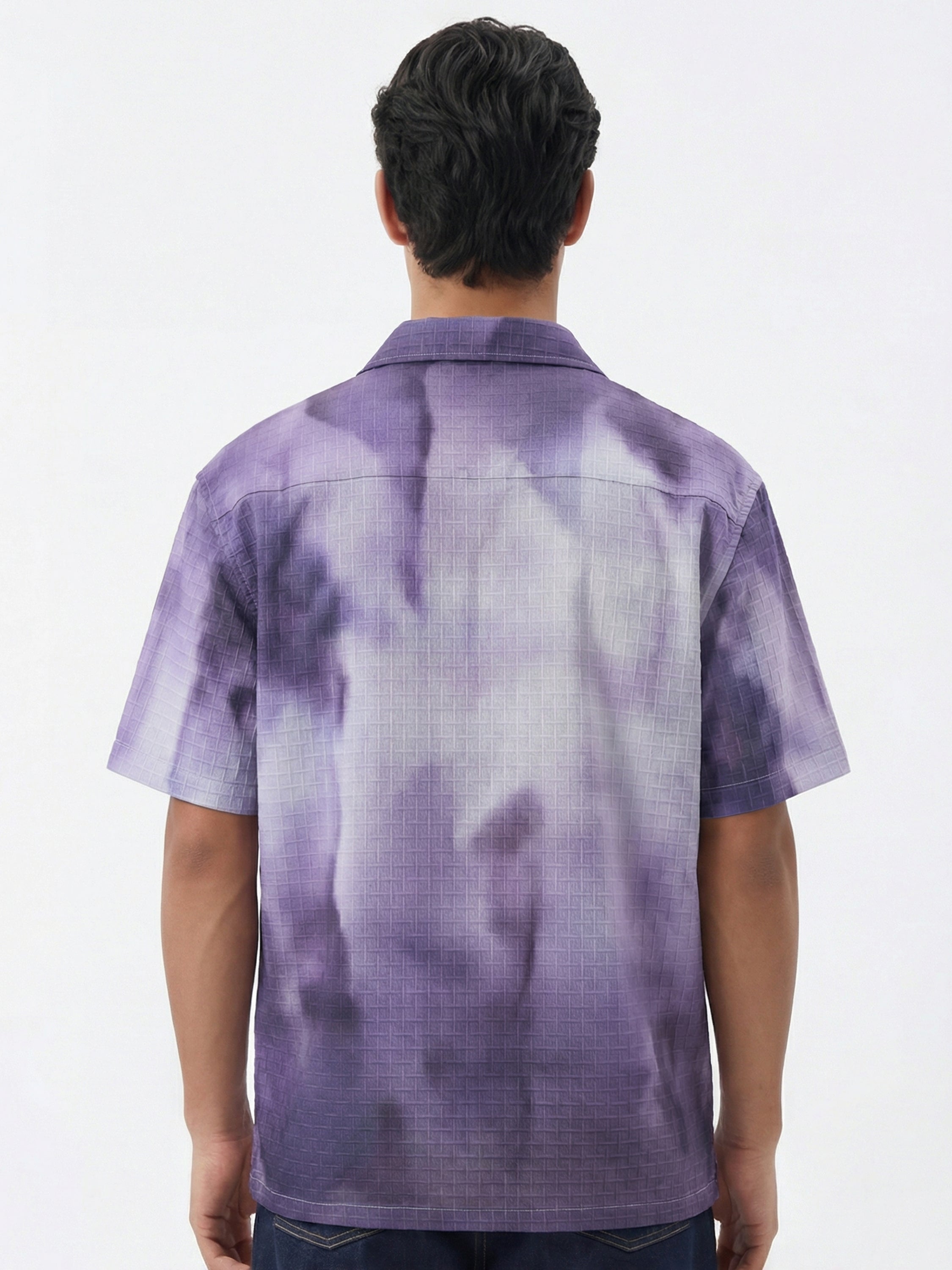 Highlander Men Purple Printed Relaxed Fit Casual Shirt - Purple - Image 3