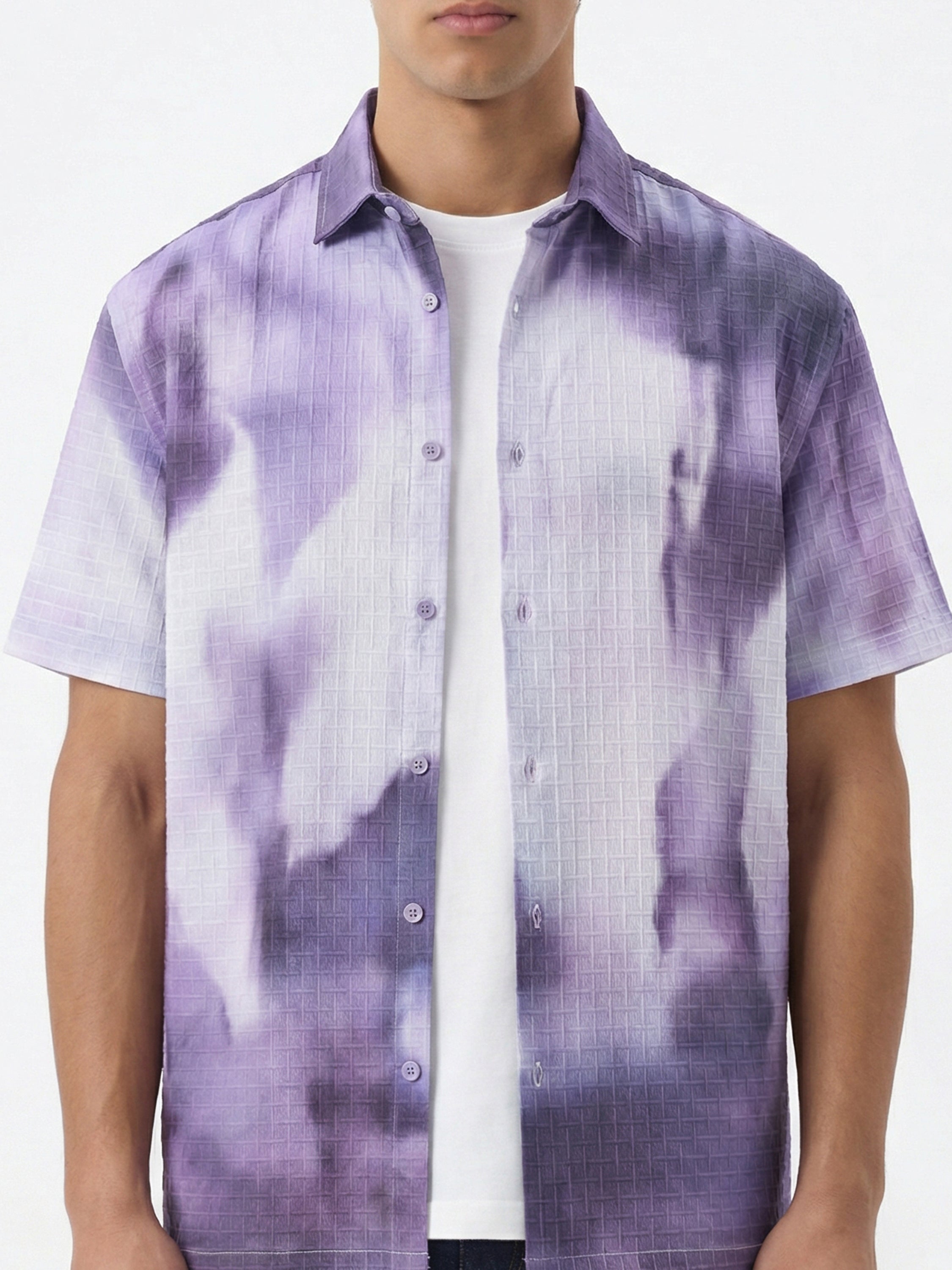Highlander Men Purple Printed Relaxed Fit Casual Shirt - Purple - Image 6
