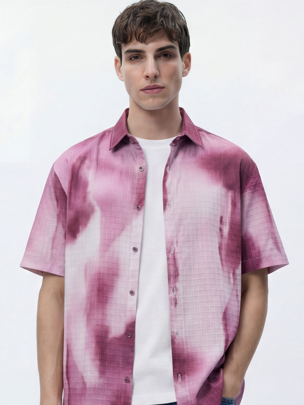 Highlander Men Maroon Printed Relaxed Fit Casual Shirt - Maroon - Image 1