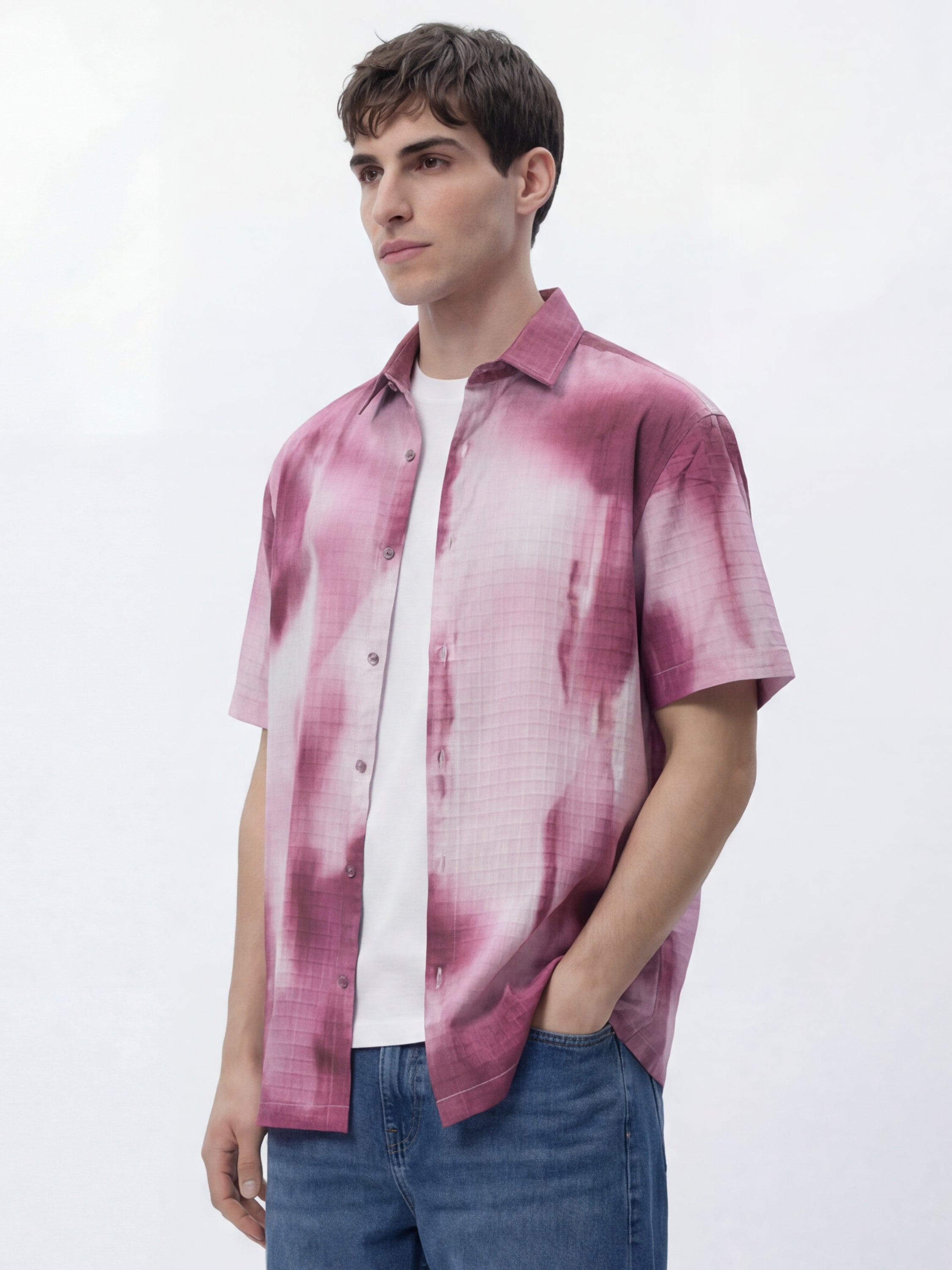 Highlander Men Maroon Printed Relaxed Fit Casual Shirt - Maroon - Image 4