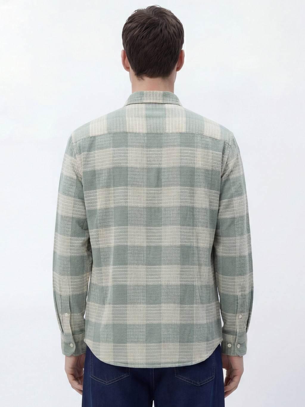 Highlander Men Green Checked Relaxed Fit Casual Shirt - Green - Image 3