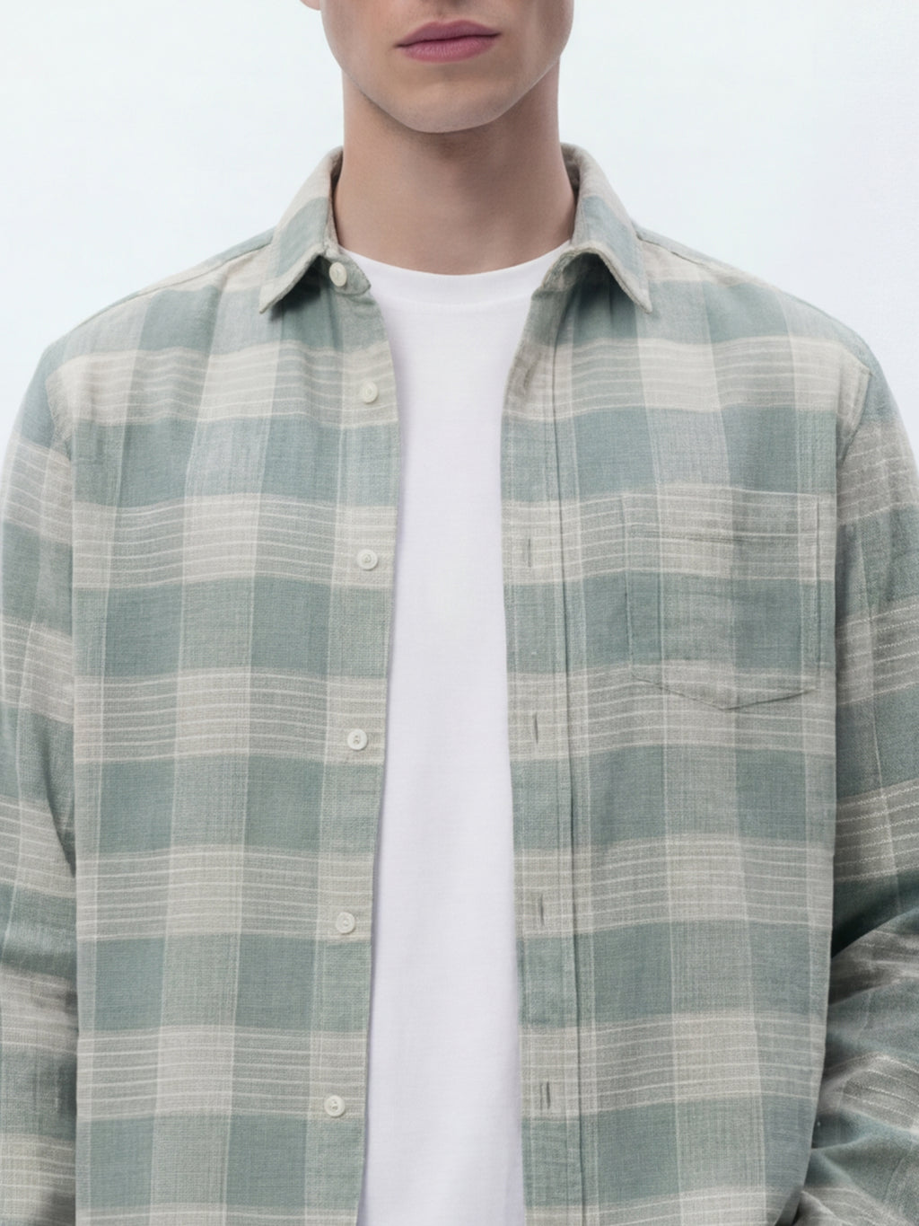 Highlander Men Green Checked Relaxed Fit Casual Shirt - Green - Image 5