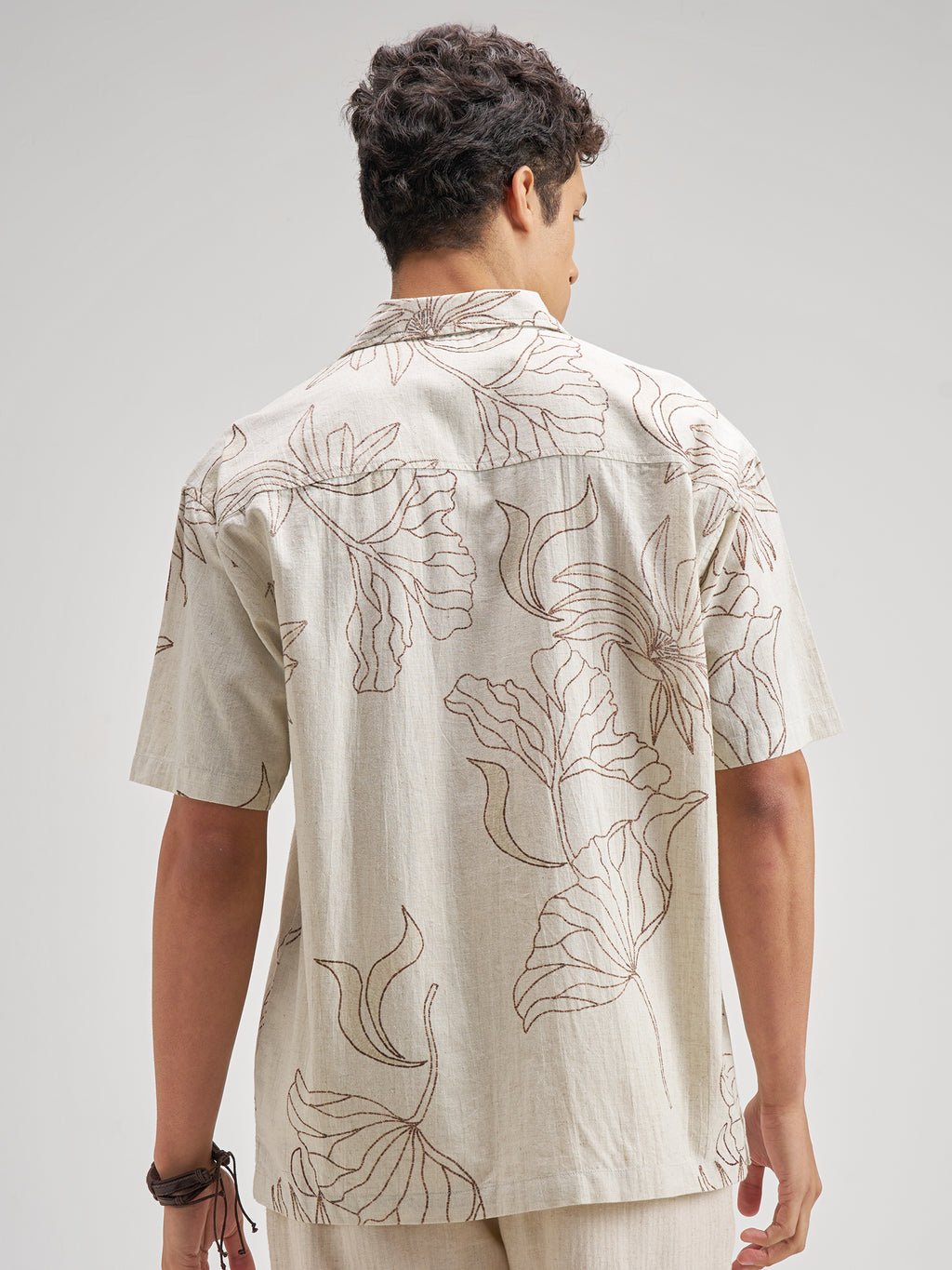 Highlander Men Off White Printed Relaxed Fit Casual Shirt - Off White - Image 3