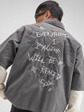 Highlander Men Grey Embroidered Boxy Fit Casual Shirt - Grey - Image 1