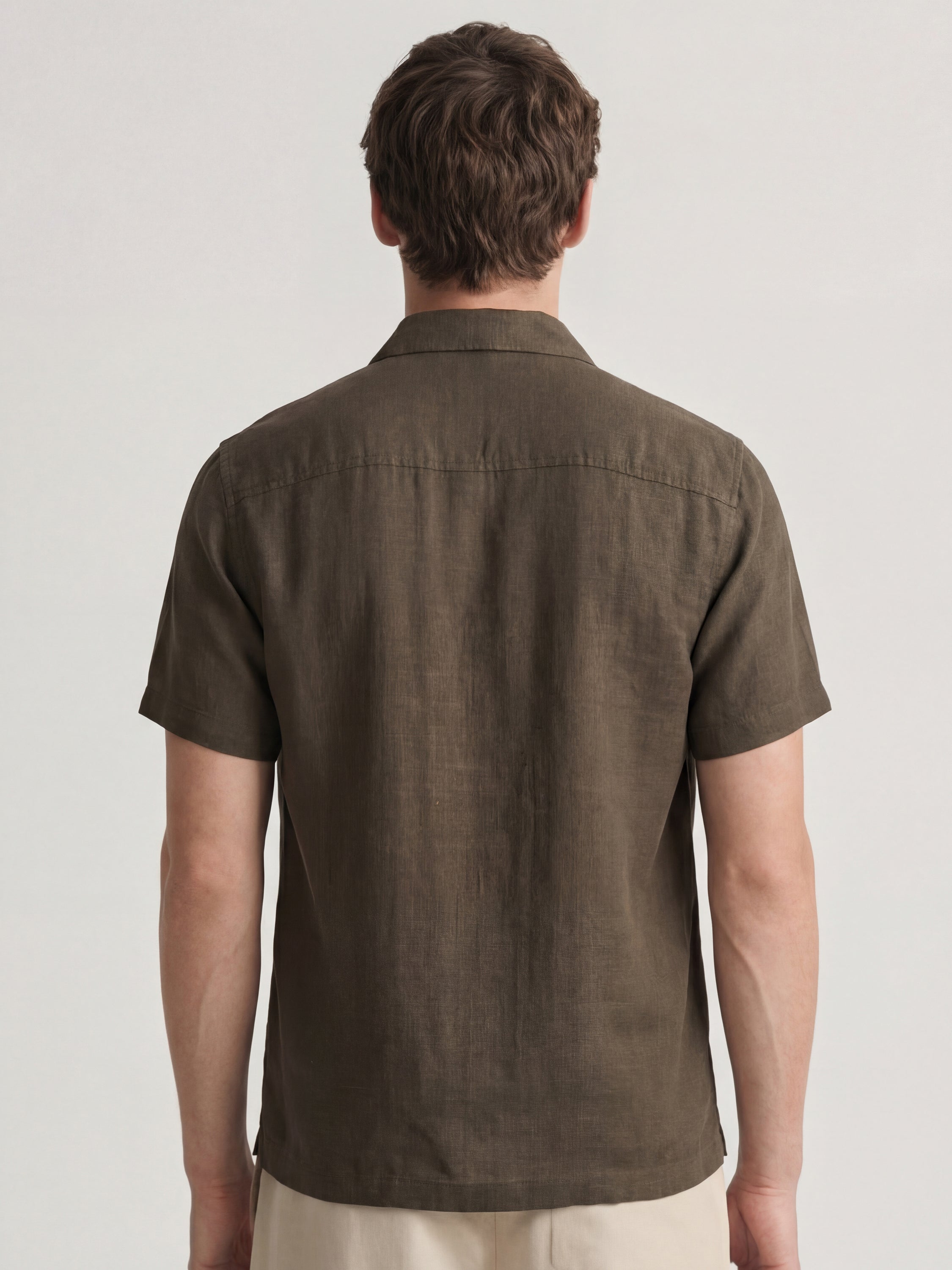 Highlander Men Brown Embroidered Relaxed Fit Casual Shirt - Brown - Image 4