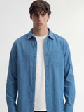 Highlander Men Blue Self Design Regular Fit Casual Shirt - Blue - Image 1