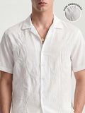 Highlander Men White Embroidered Relaxed Fit Casual Shirt - White - Image 1