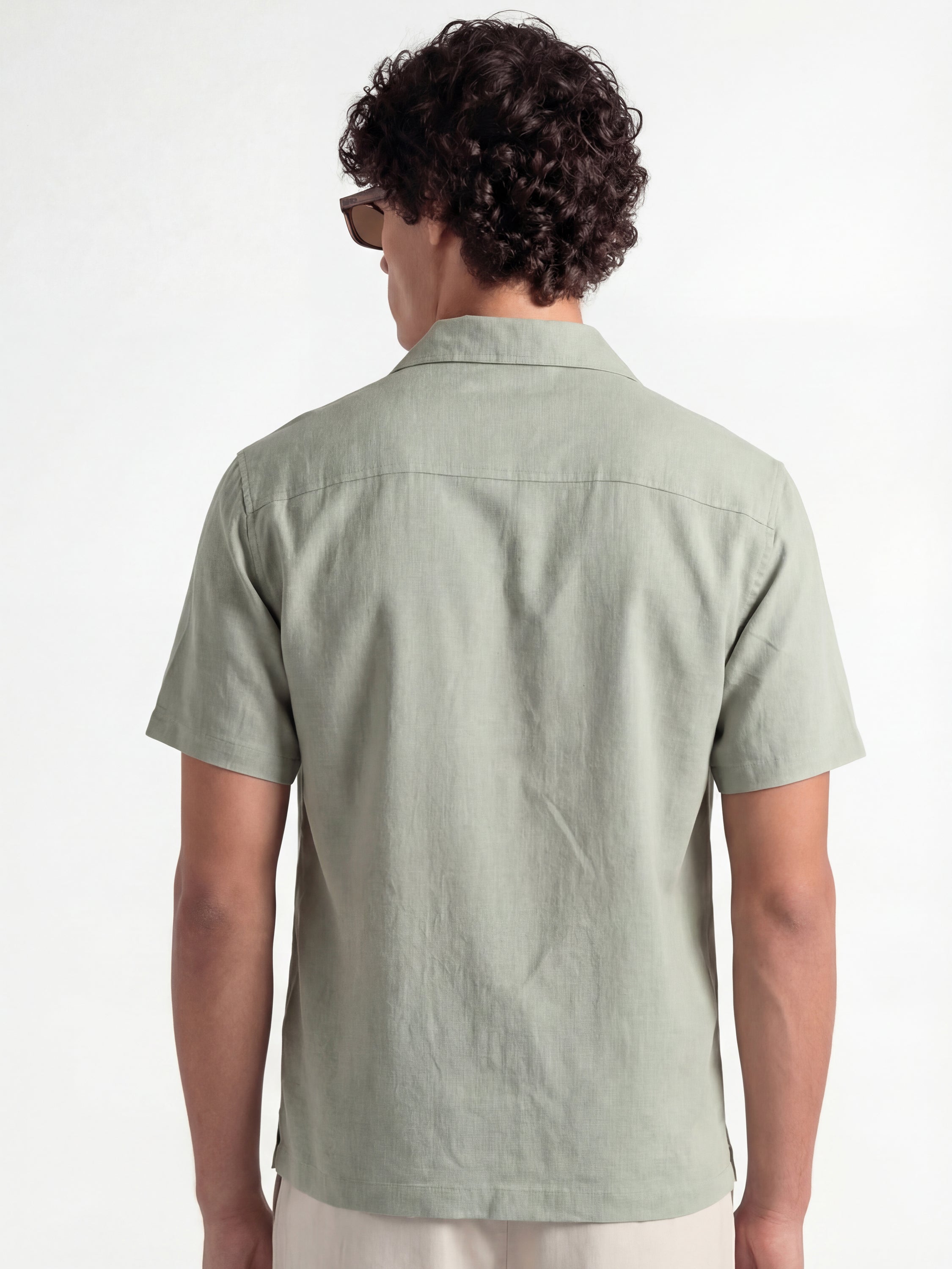 Highlander Men Green Embroidered Relaxed Fit Casual Shirt - Green - Image 4