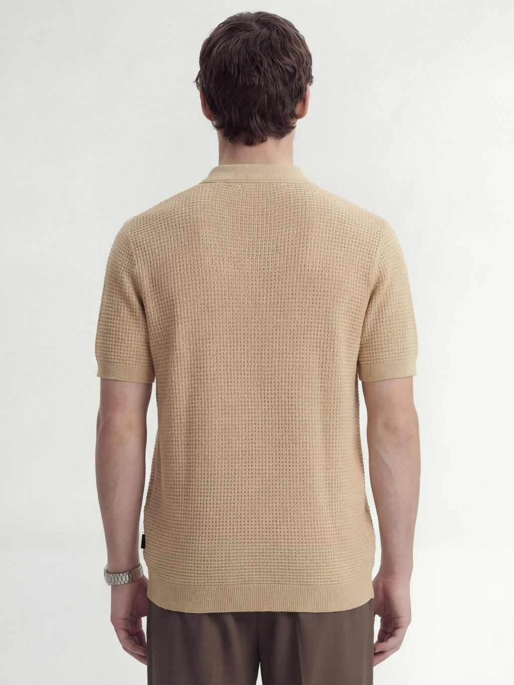 Highlander Men Beige Self Design Relaxed Fit Casual Shirt - Beige - Image 3