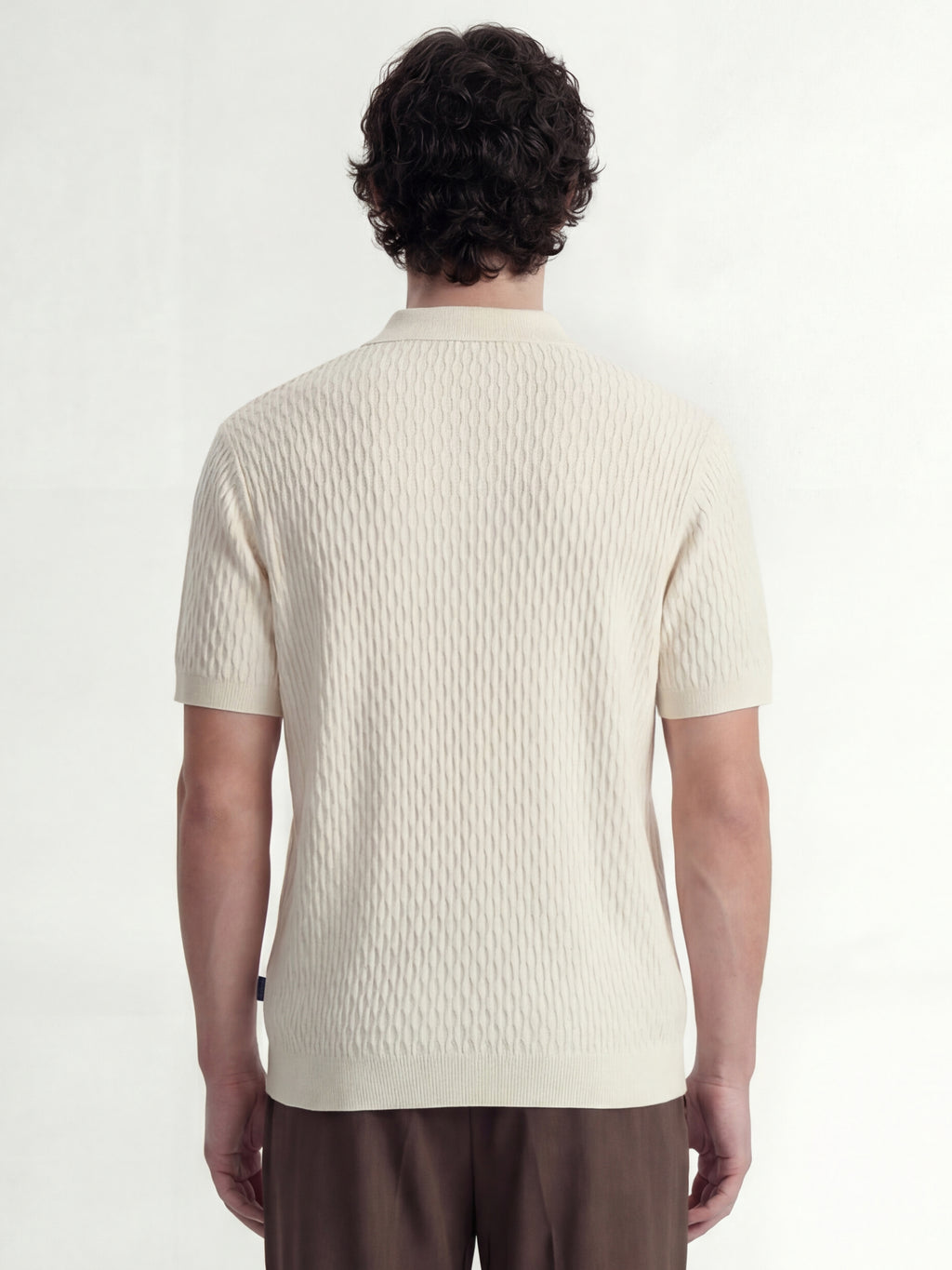 Highlander Men Off White Self Design Relaxed Fit Casual Shirt - Off White - Image 3