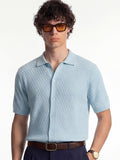 Highlander Men Blue Self Design Relaxed Fit Casual Shirt - Blue - Image 1