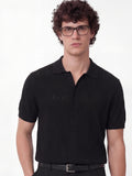 Highlander Men Black Self Design Relaxed Fit Casual Shirt - Black - Image 1