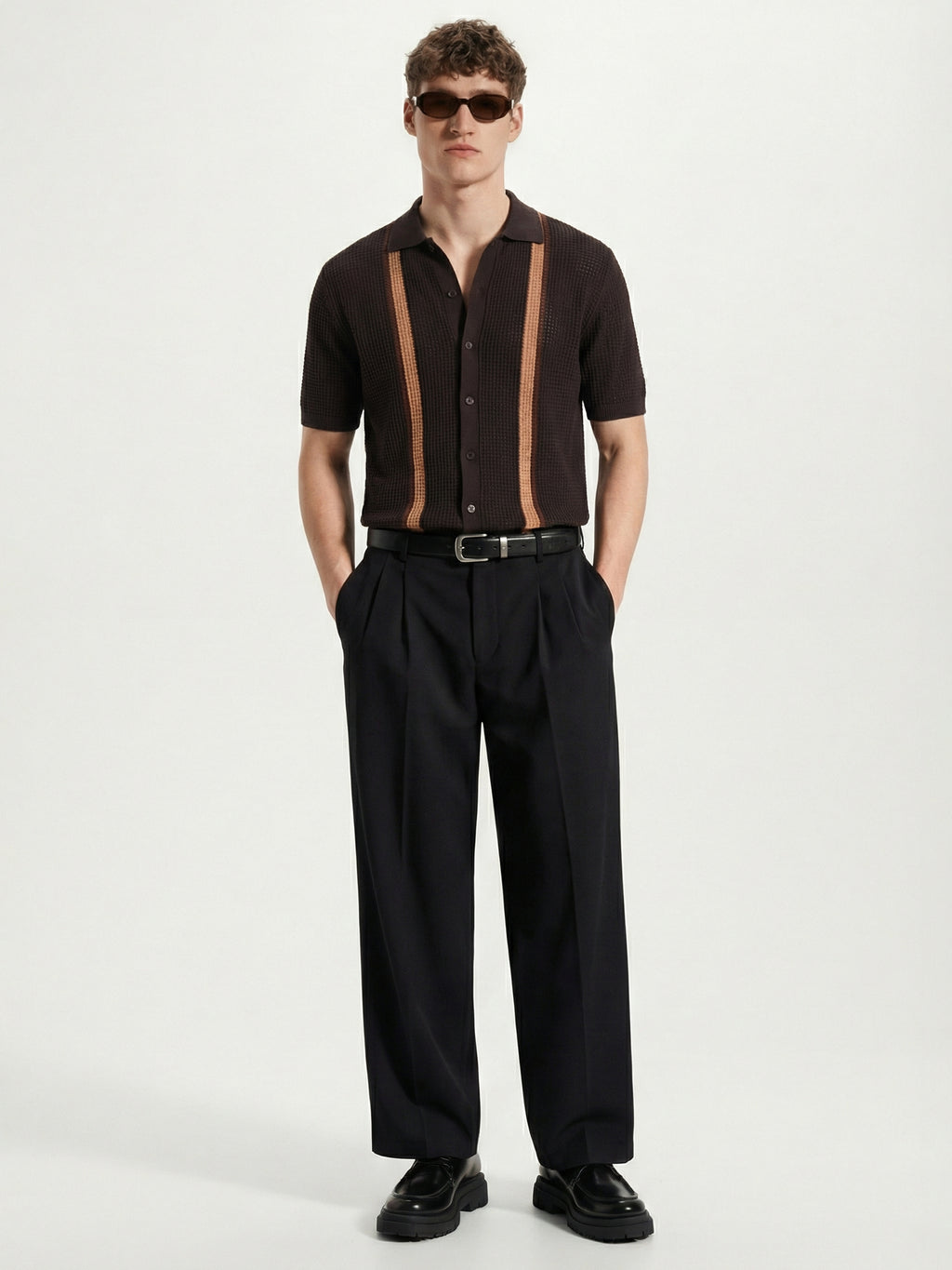Highlander Men Brown Self Design Relaxed Fit Casual Shirt - Brown - Image 2