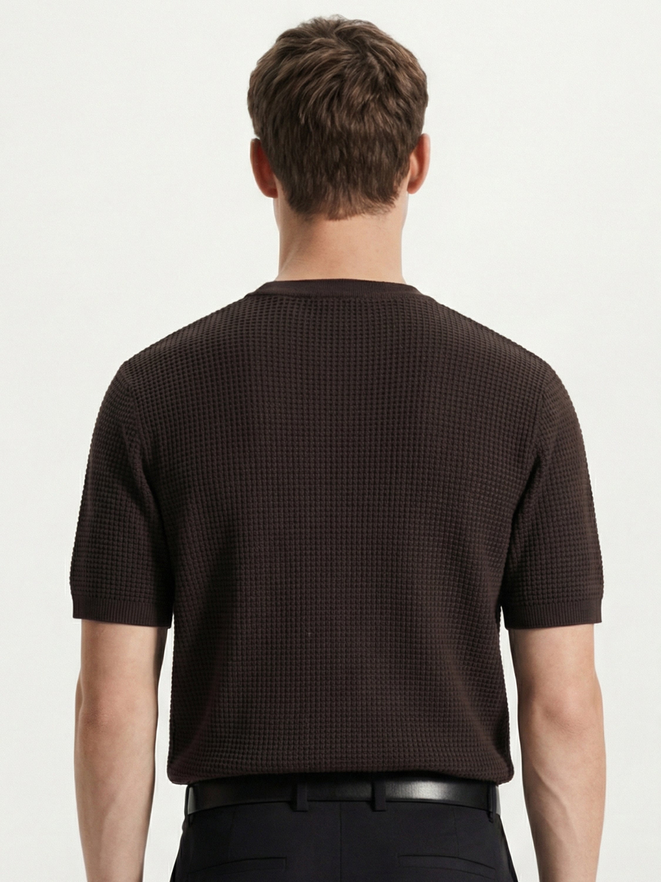 Highlander Men Brown Self Design Relaxed Fit Casual Shirt - Brown - Image 3
