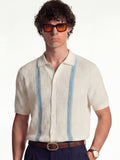 Highlander Men Cream Self Design Relaxed Fit Casual Shirt - Cream - Image 1