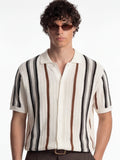 Highlander Men White Striped Relaxed Fit Casual Shirt - White - Image 1