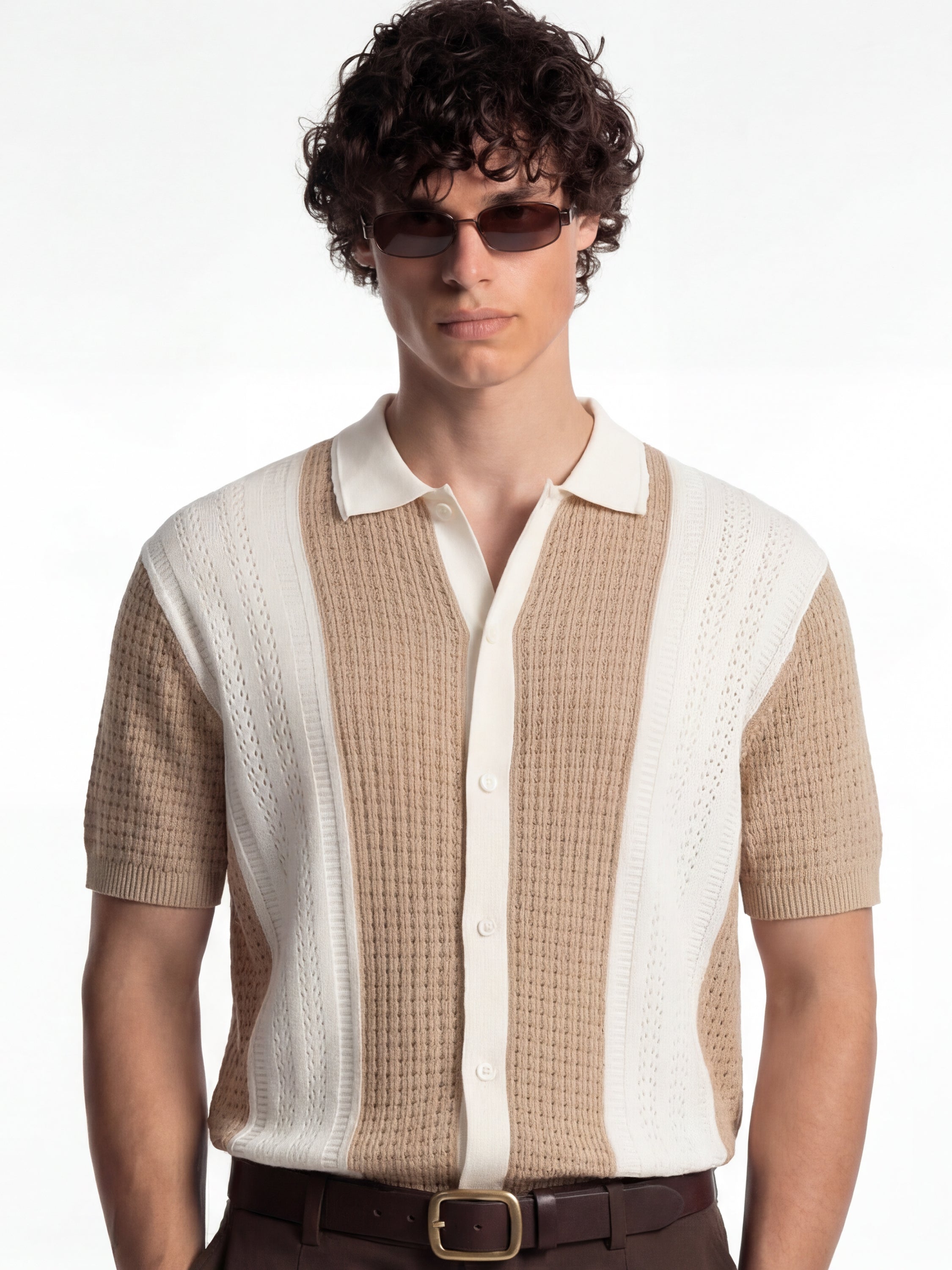 Highlander Men White Self Design Relaxed Fit Casual Shirt - White - Image 1
