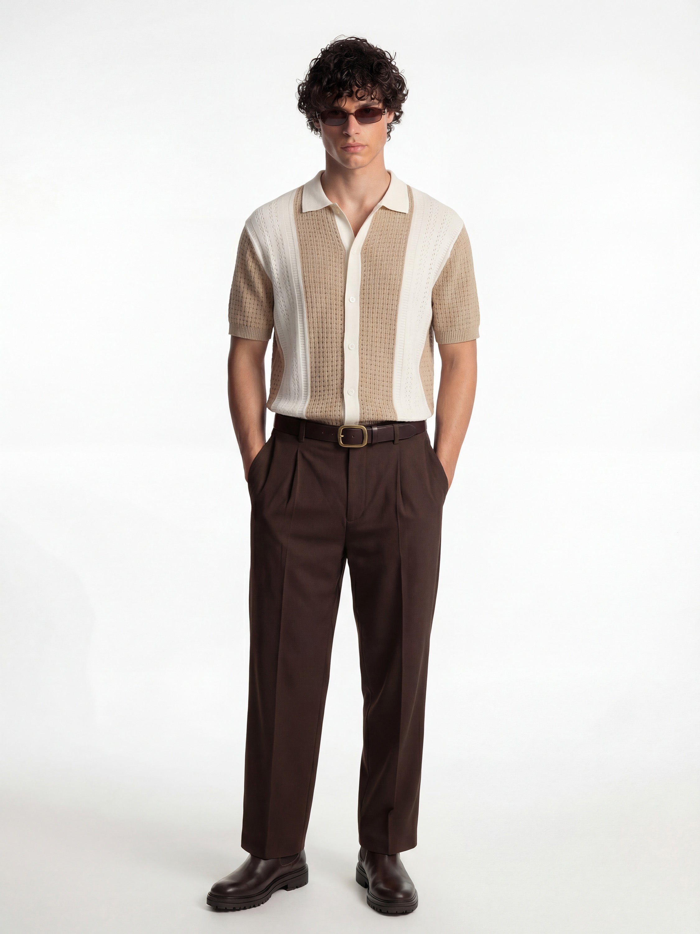 Highlander Men White Self Design Relaxed Fit Casual Shirt - White - Image 2