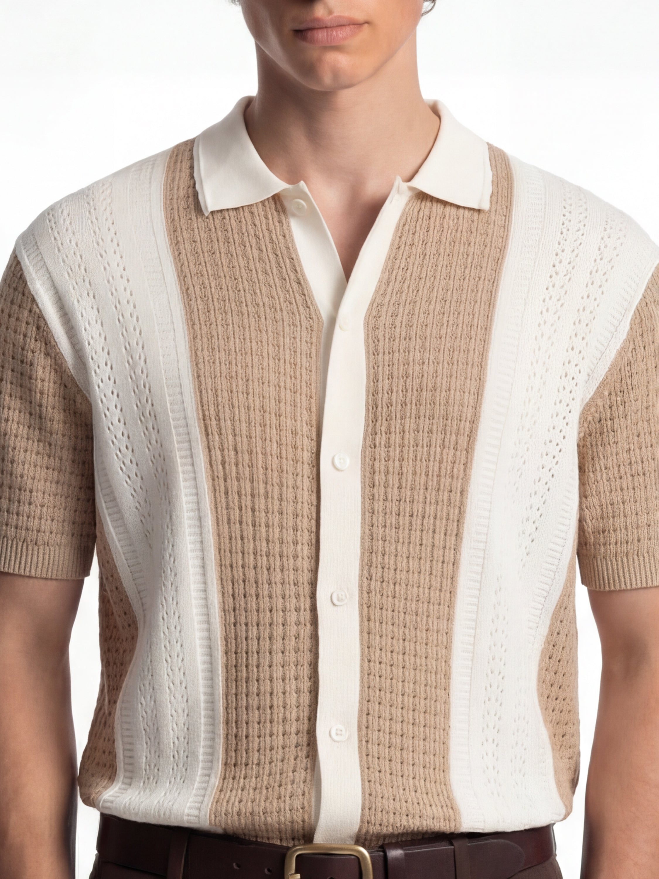 Highlander Men White Self Design Relaxed Fit Casual Shirt - White - Image 5