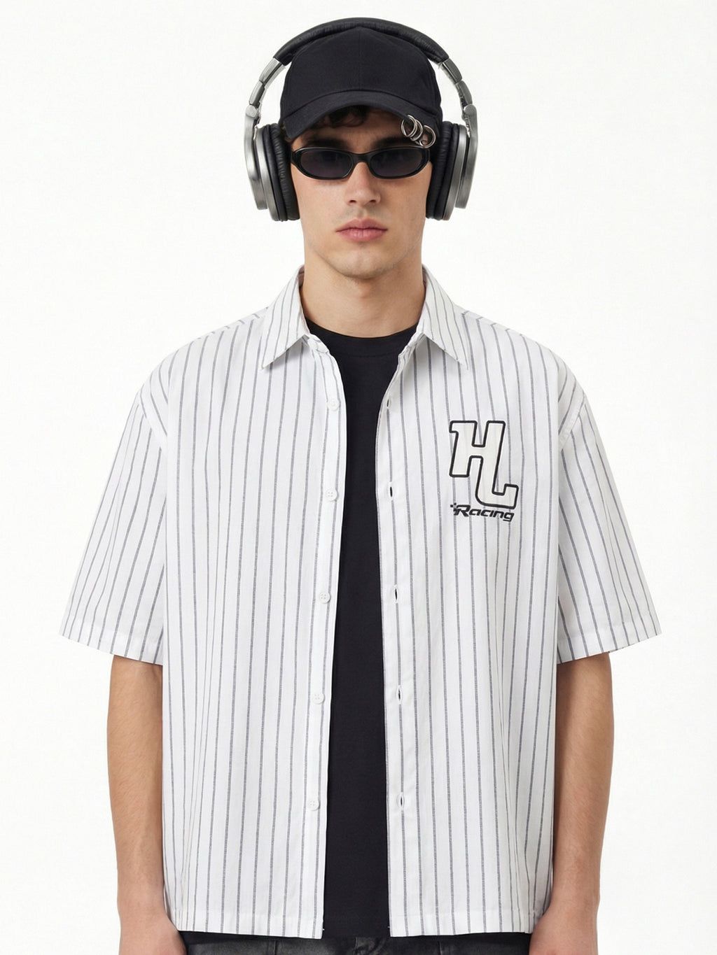 Highlander Men White Embroidered Boxy Fit Casual Shirt - White - Image 3