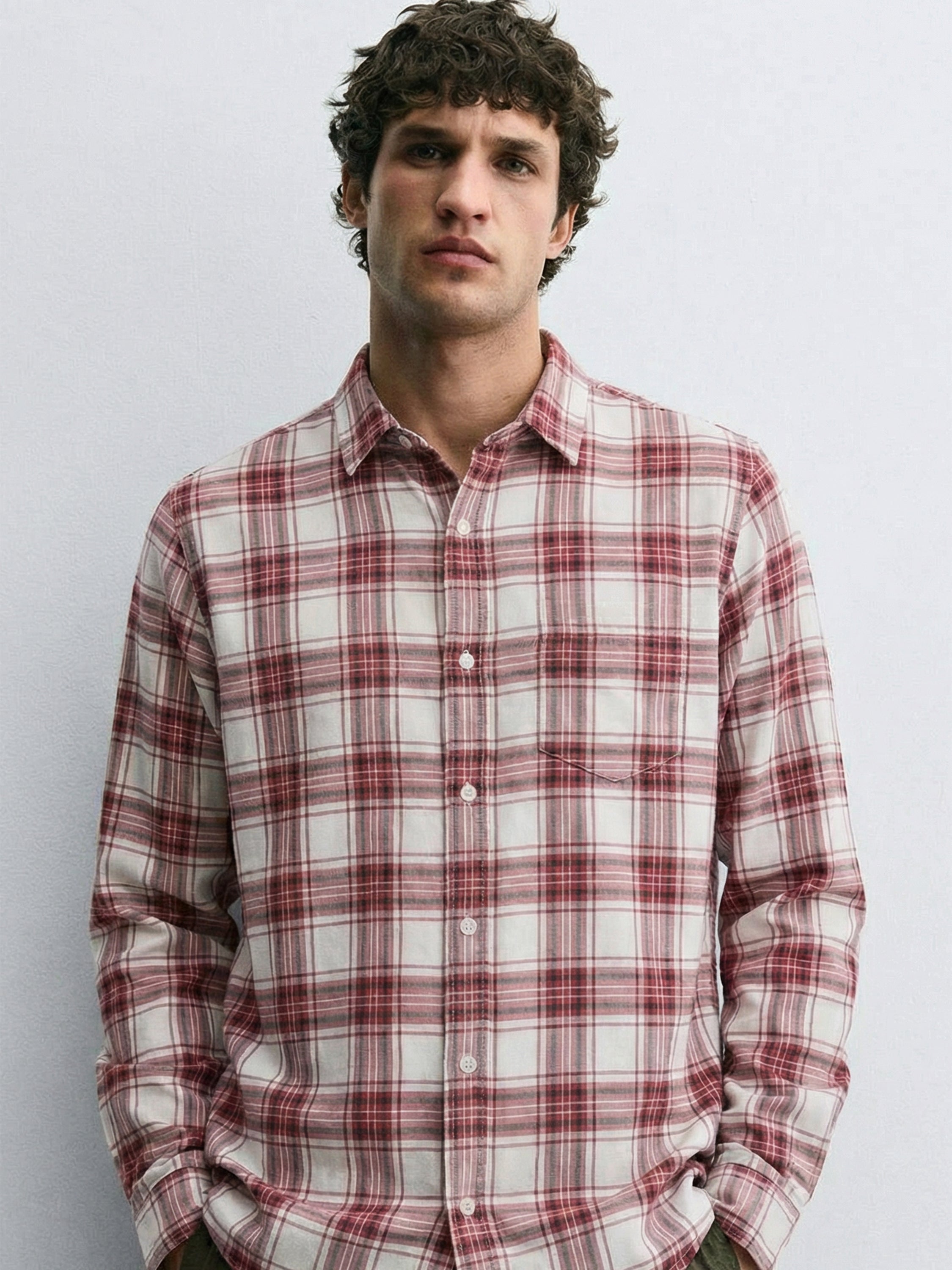 Highlander Men Red Checked Regular Fit Casual Shirt - Red - Image 1