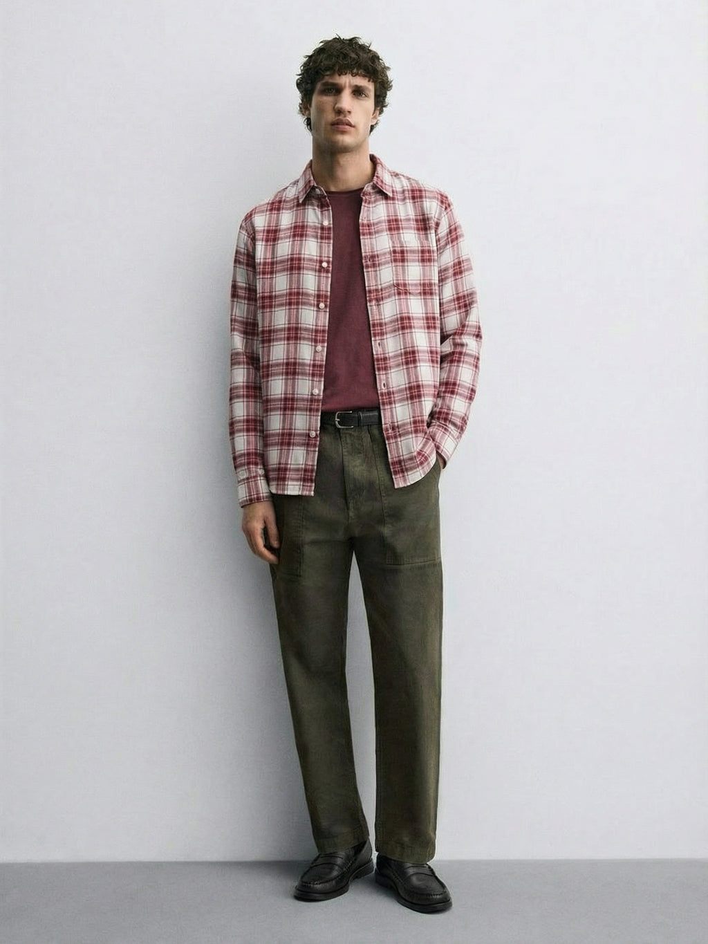 Highlander Men Red Checked Regular Fit Casual Shirt - Red - Image 2