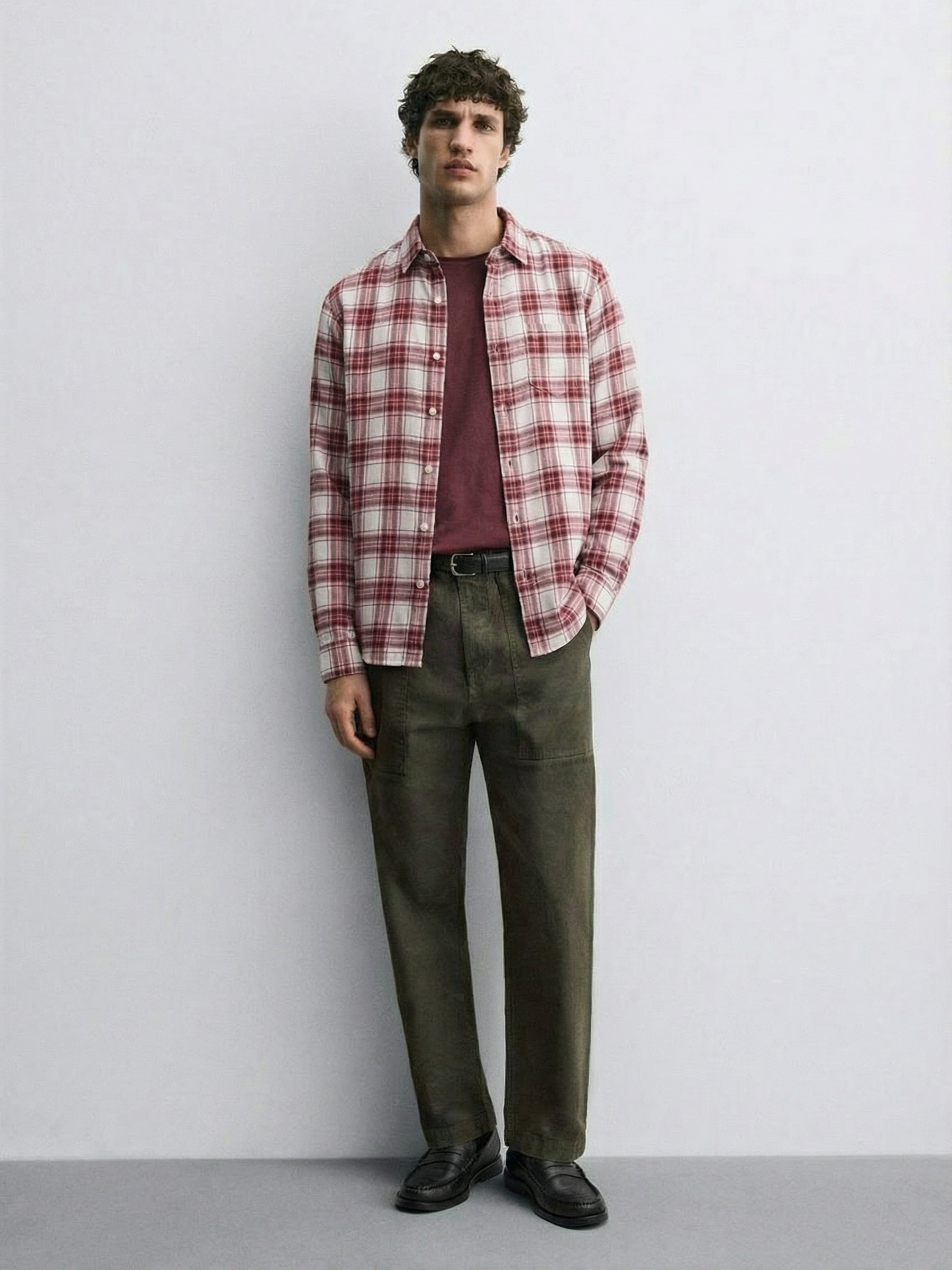 Highlander Men Red Checked Regular Fit Casual Shirt - Red - Image 2