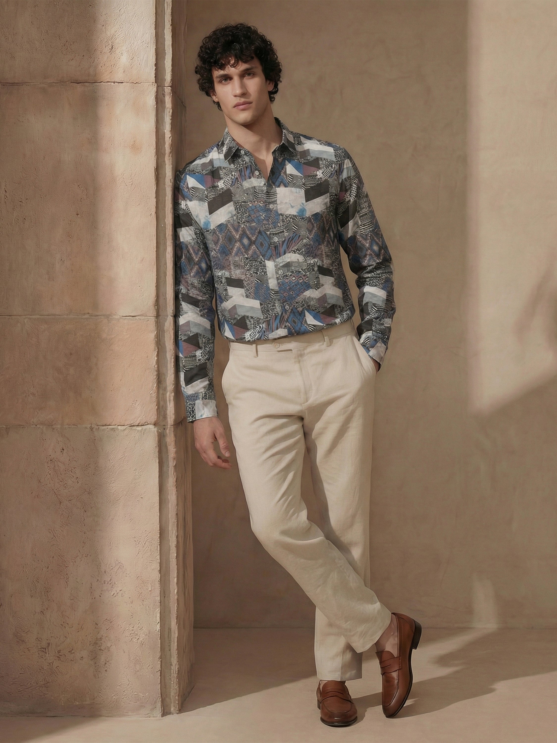 Highlander Men Multi Printed Slim Fit Casual Shirt - Multi - Image 2