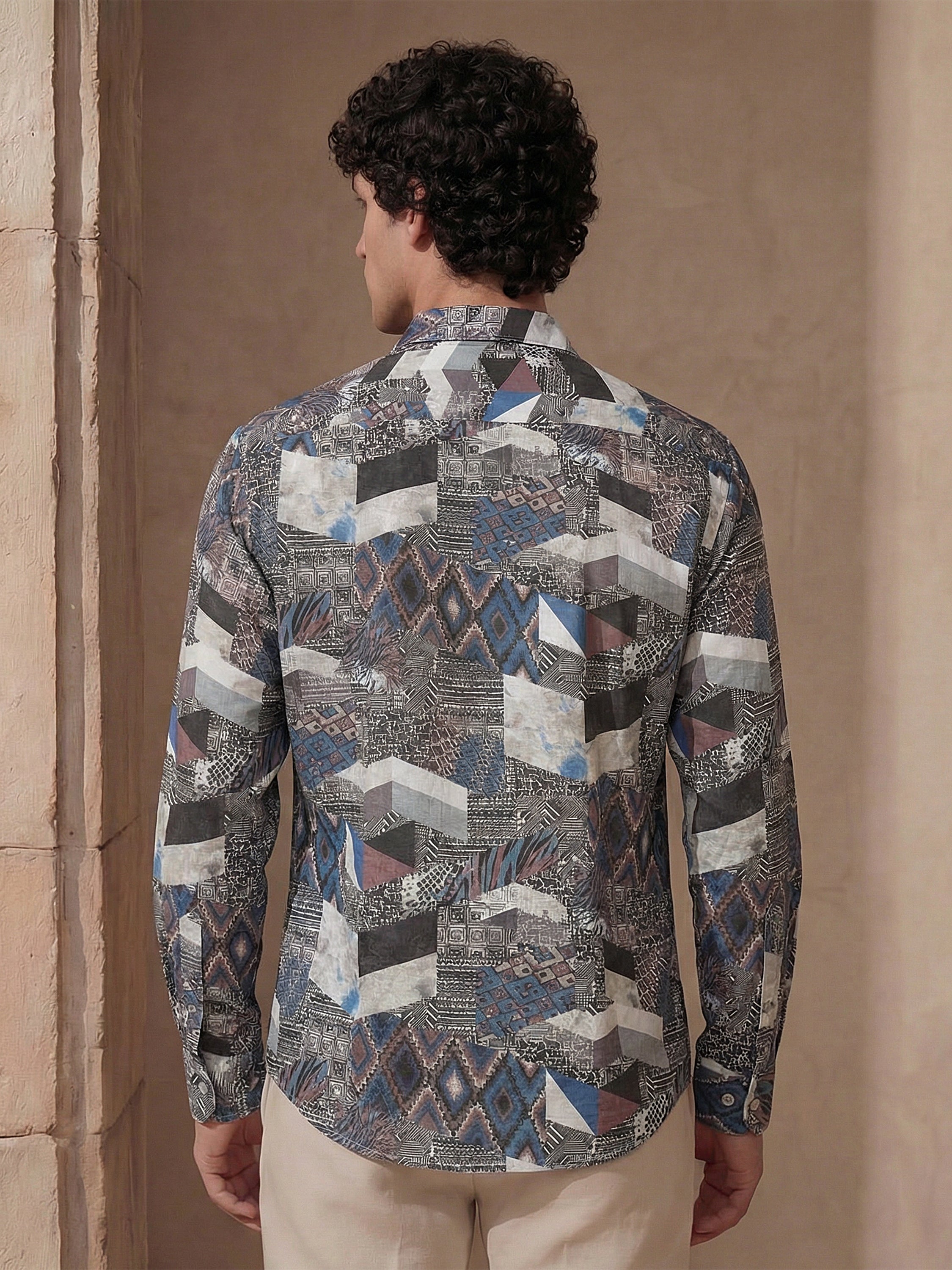 Highlander Men Multi Printed Slim Fit Casual Shirt - Multi - Image 3